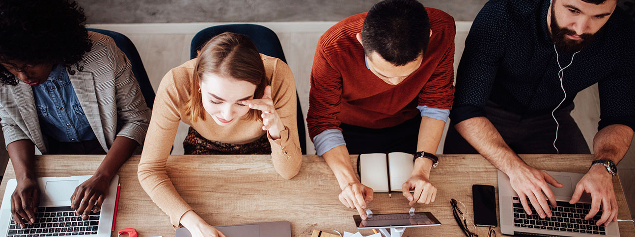 Development team working through what seems like a hard problem to solve.